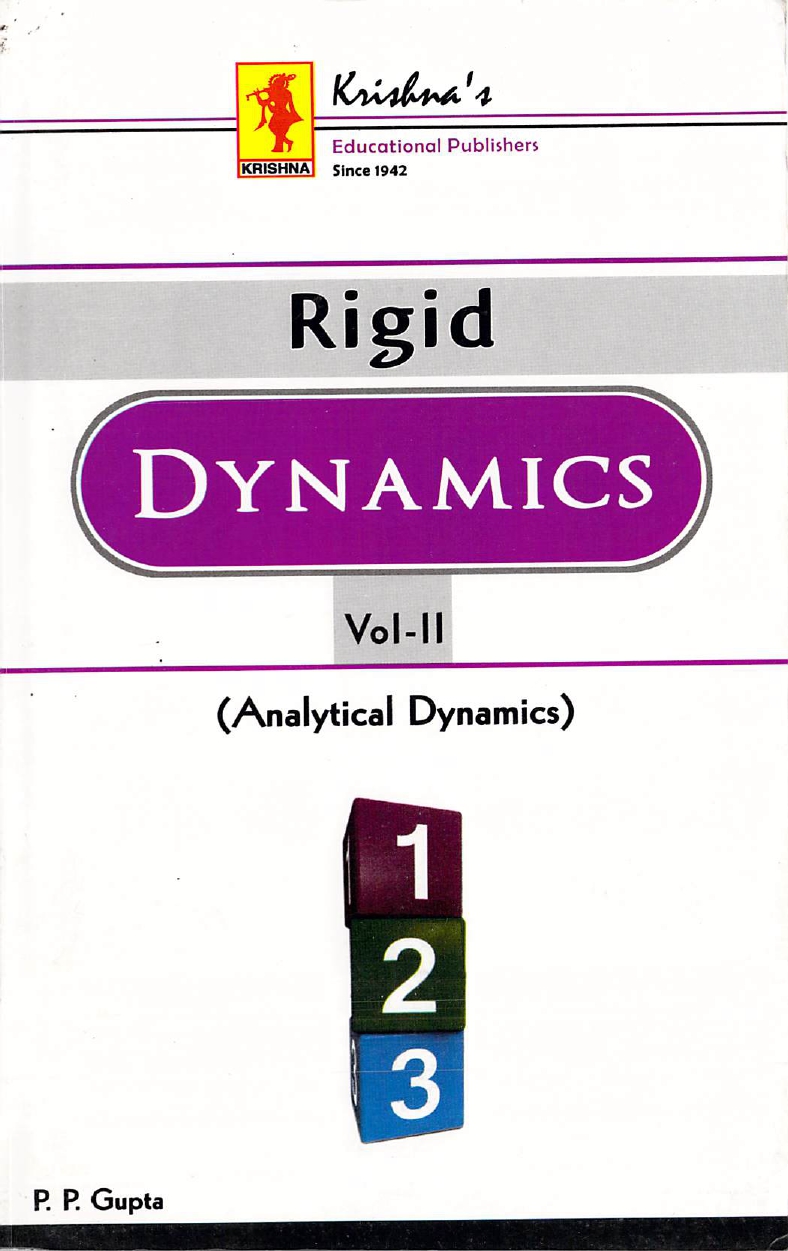 Download Rigid Dynamics Vol-II (Analytical Dynamics) PDF By P.R Gupta ...